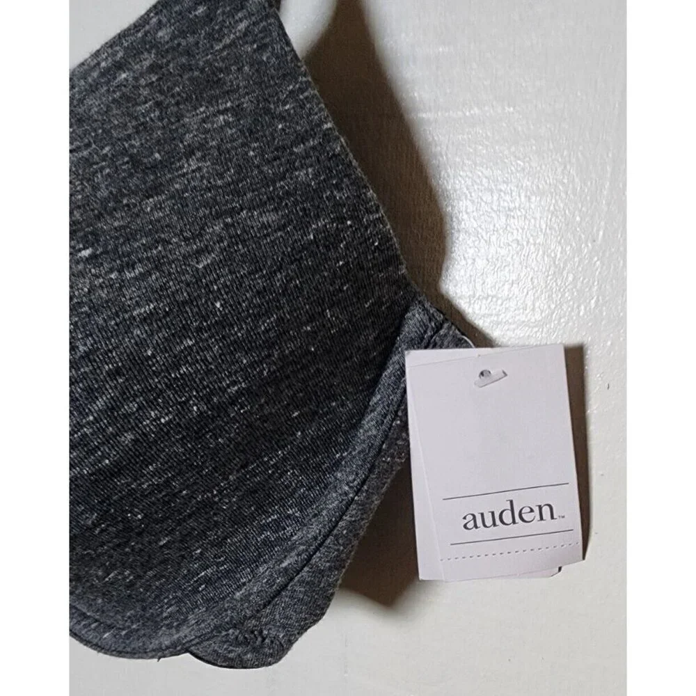 New Auden Women's Gray Underwire Lightly Line Bra Adjustable Straps Size 34B